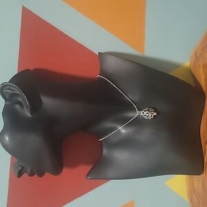 New Lotus Pearl Cage Necklace 18 Inch Chain Silver